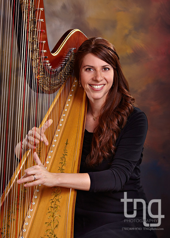 las vegas harpist portrait emil barnes harp player