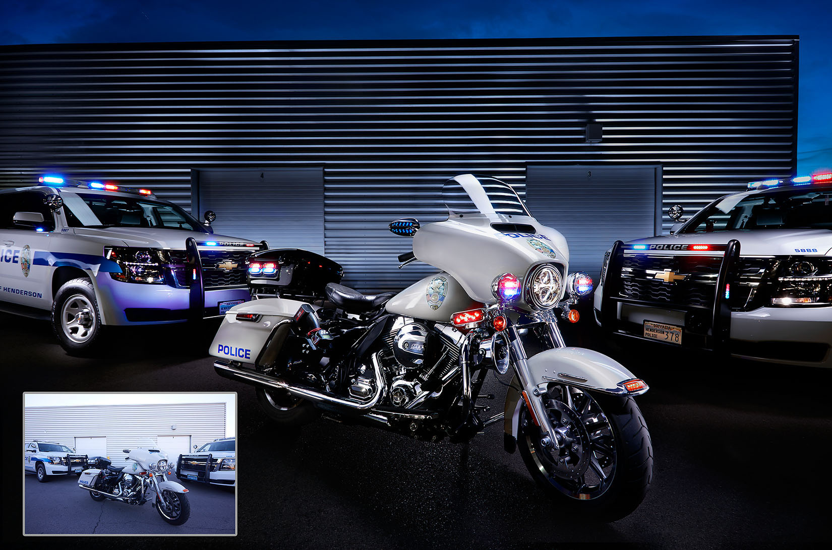 las vegas car photographer long exposure light painting art police patrol car bike