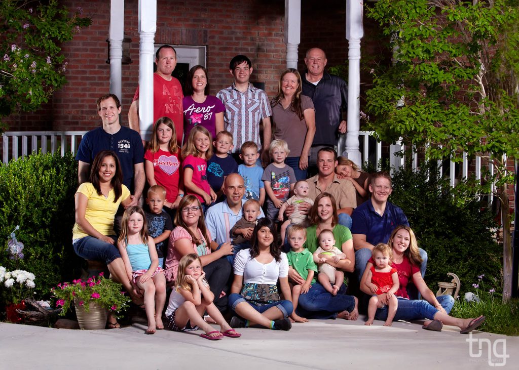 las vegas outdoor family portrait at home in the front of the house